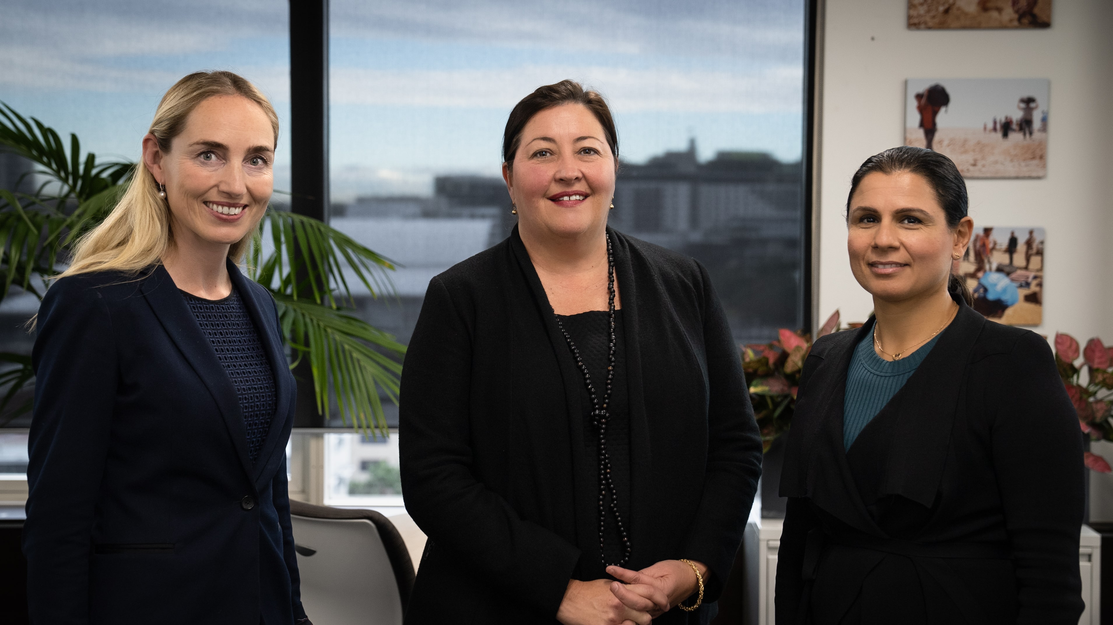   Tinke Wesseling, Trudi Mitchell and Karen Khadi 