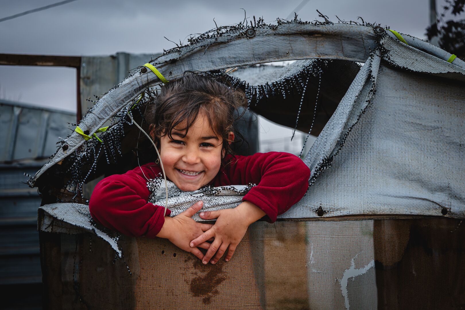 "In the future, I want to be a teacher." Aseel Al-Labbad, 4, A Syrian refugee. ; Za’atari Refugee Camp is home to around 76,000 Syrian refugees. UNHCR has managed the camp in coordination with the Government of Jordan since its inauguration in 2012.