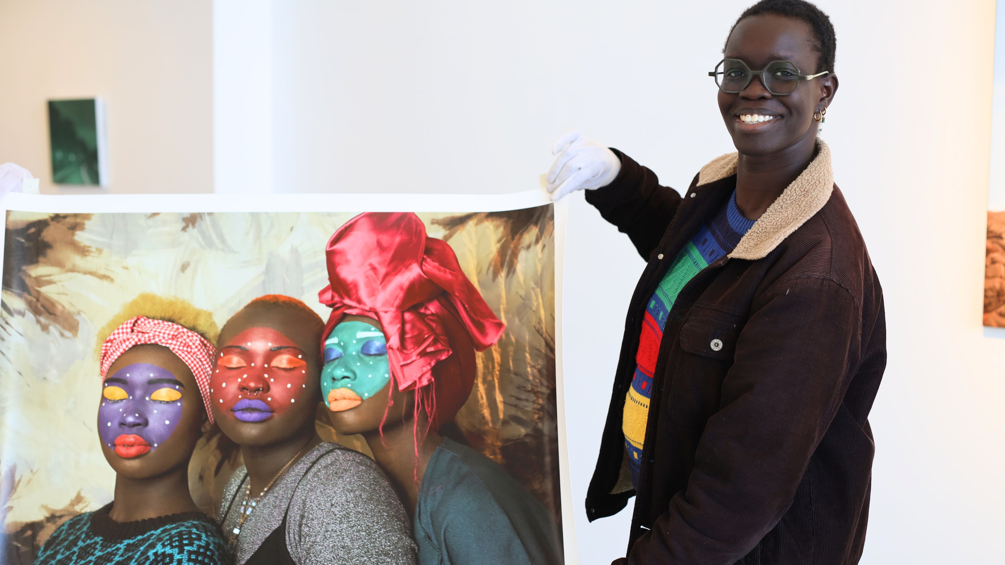 Australia. Atong Atem and her artwork Three Women