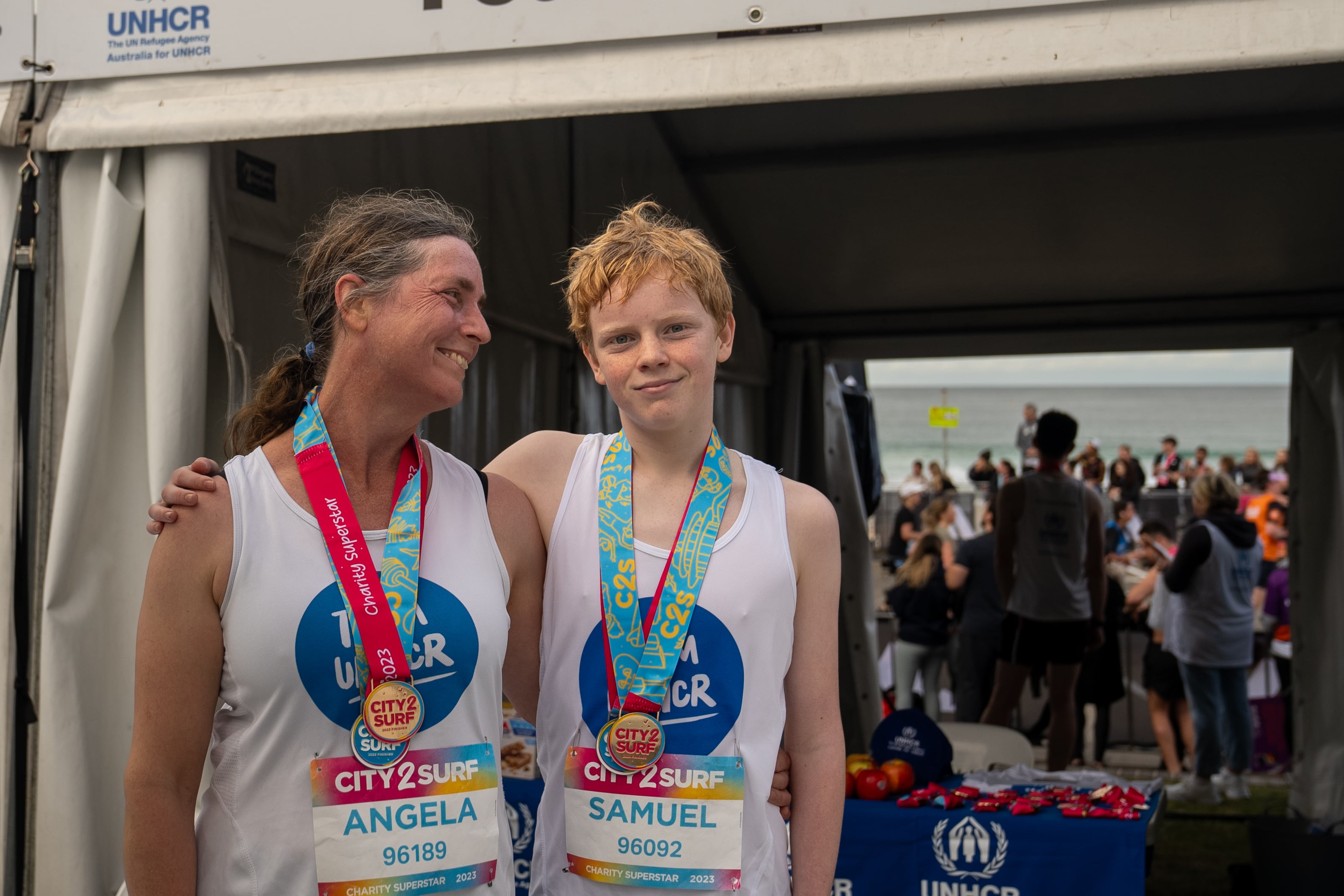 Australia. City2surf 2023 Angela and Sam