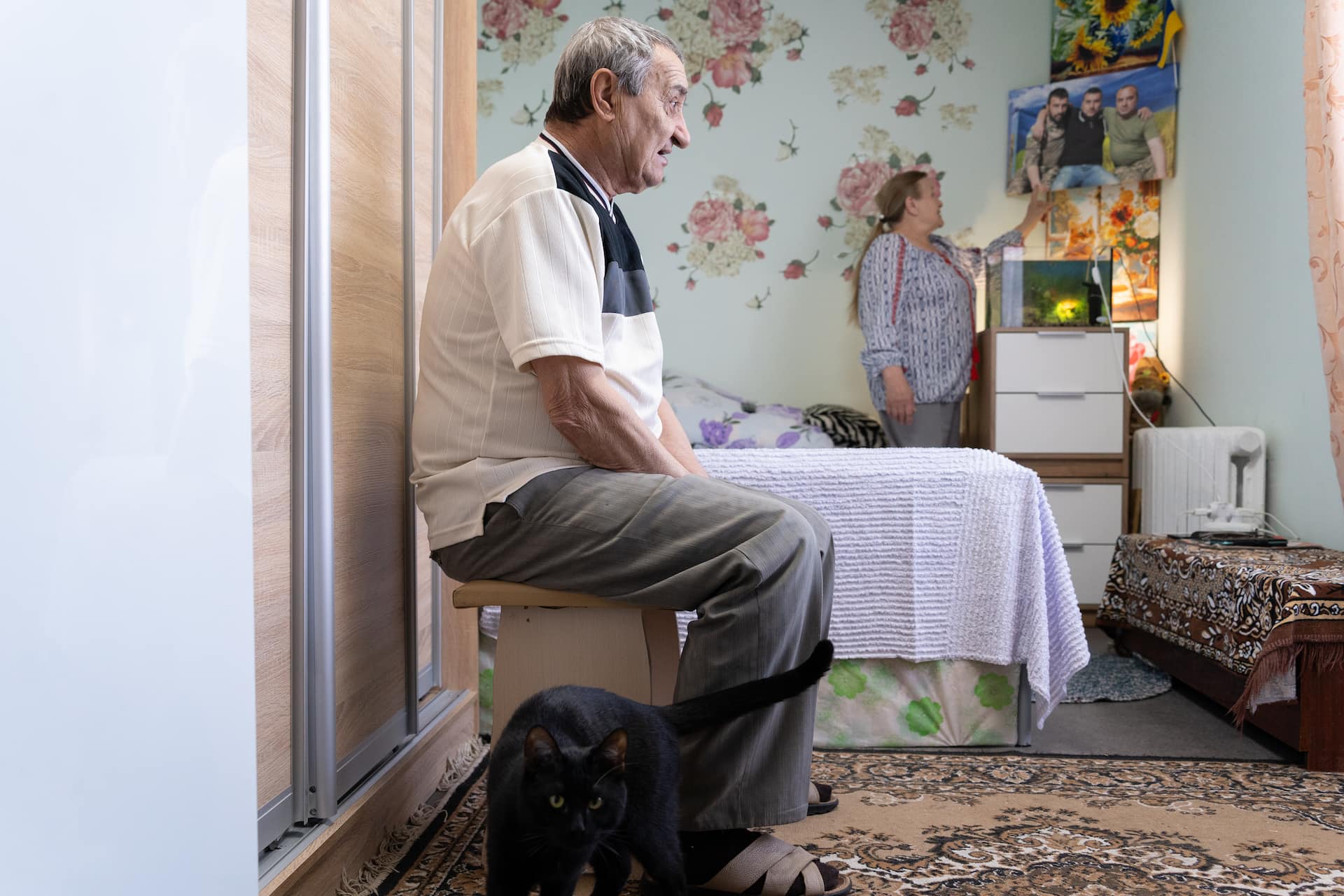 Mariia and Anatolii, who were displaced by the war in Ukraine, now live in a dormitory in Kharkiv